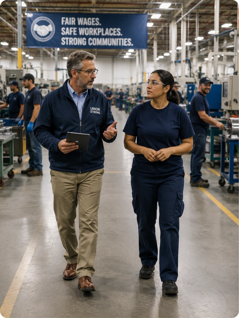 A union policy team tracking labor legislation and NLRB filings across states