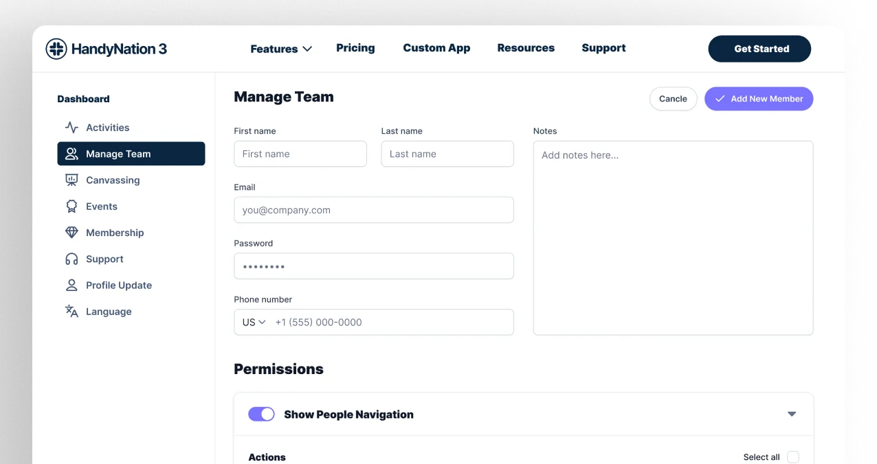 Verified legislative records arriving in a NationBuilder nation as tagged profiles and filterable lists